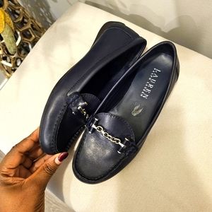 Lauren Ralph Lauren Cayla Leather Navy Loafers